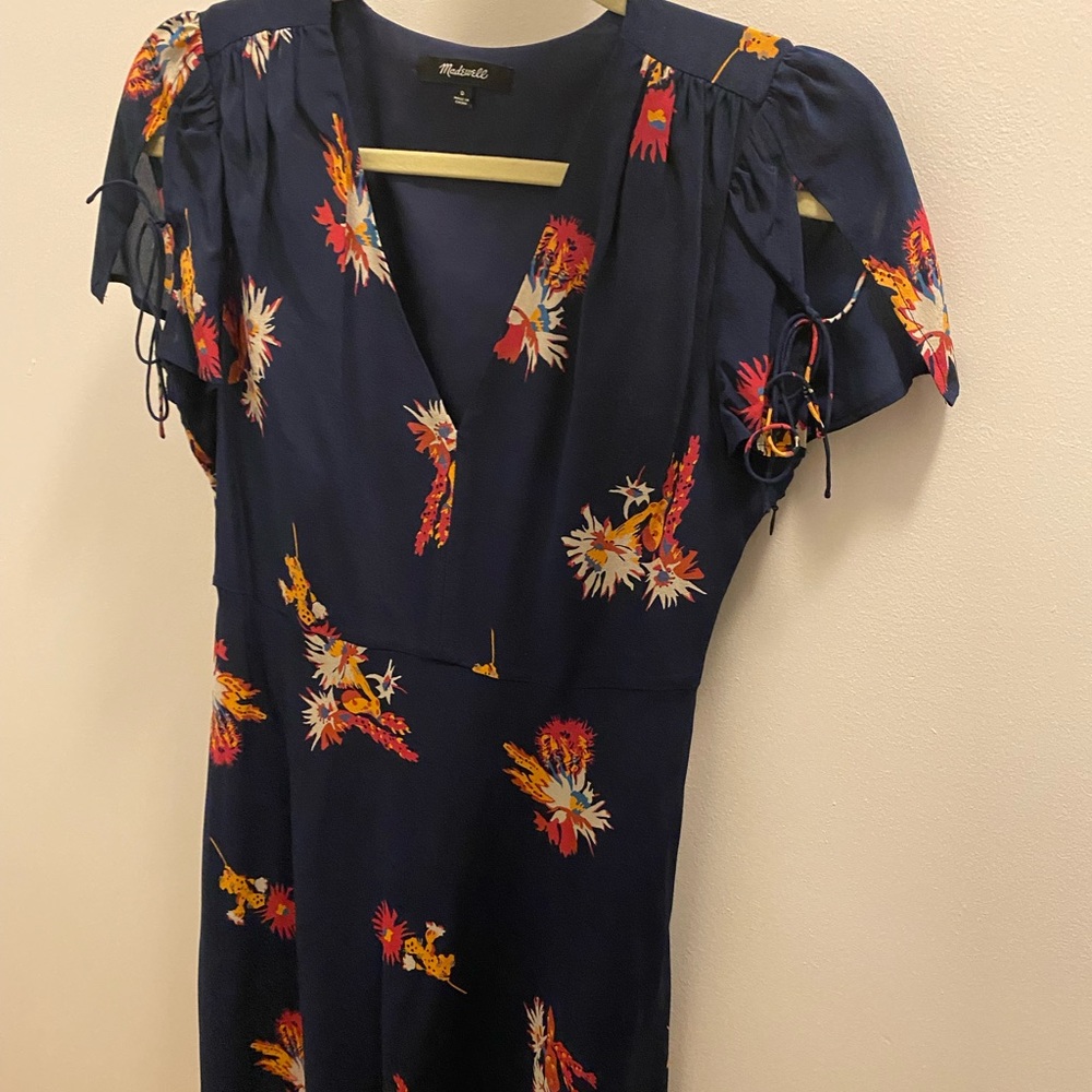 Navy Madewell Silk Dress